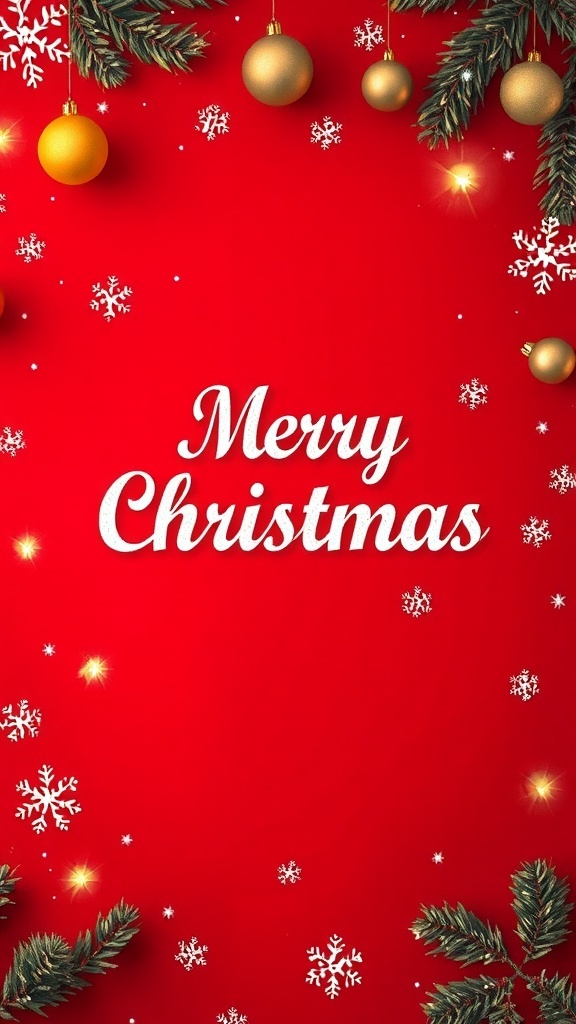 Festive Christmas Background for Instagram Story Festive Christmas Instagram story background with snowflakes, ornaments, and